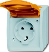 Schuko-Steckdose mit ZSV/Namensschild 20 EWN-14-53 