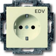 Schuko-Steckdose elf/ws mit Aufdruck EDV 20 EUCKS/DV-82 