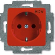 SCHUKO Steckdosen-Einsatz rot RAL3020 20 EUCQ/DV-217-101 