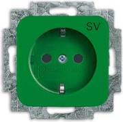 SCHUKO Steckdosen-Einsatz grün RAL6032 20 EUC-13-212-103 