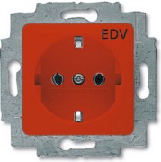 SCHUKO Steckdosen-Einsatz rot RAL3020 20 EUC/DV-217-101 