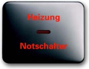 Wippe pla mit Aufdruck Heizung-Notschalter 1789 H-20 