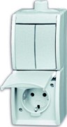 Kombination SCHUKO Steckdose, mit Wipp. 2601/5/20EW-54-503 