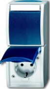 Kombination SCHUKO Steckdose, mit Wipp. 2601/6/20 EBW-53 