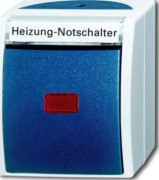 Heiz.Notschalter AP, m.Namensschild 2601/2 SKWNH-53 