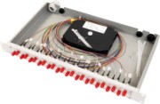 Spleißbox bestückt 12xST 50/125OM3 1HE TNSB-Be-12ST-50-OM3 