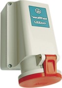 Wandsteckdose 63A 5p. 400V 6h IP44 161 