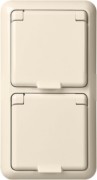 UP-Steckdose 2-fach IP44 reinweiß 225414 
