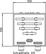 Wandlerschrank 550x550x225mm E 550/550 D1-W-5p(A) 