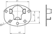 Gegenlager Metall z. Anschrauben 4022 