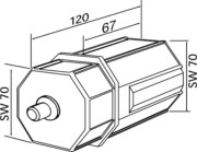 Walzenkapsel Kunststoff SW70 Einsteckl. 67mm 4031 