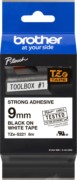 Beschriftungsband weiß/schwarz 9 mm TZe-S221 