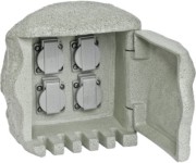 Gartenenergieverteiler Steinform 4-fach 230 418 