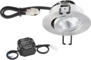 P-LED Deckeneinbauleuchte 3000K 230V rund alu PC20N61402 