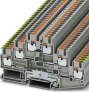Schutzleiter-Reihenklemme 5,2 mm, grau PT 2,5-PE/L/L 