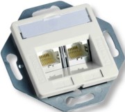 S250 Dose 2xRJ45 Kat6 RAL 1013 CAXESD-S0202-C001 