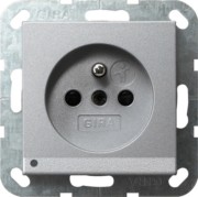 Steckdose CEBEC alu mit LED-Beleuchtung 117226 