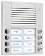 Audioaußenstation 2-reihig 8 Tasten AP silber PES08-EN/04 