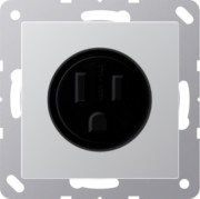 Steckdose alu 15A 125V Schutzkont. A 521-15 AL 