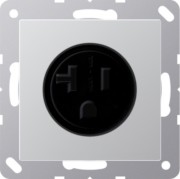 Steckdose alu 20A 125V Schutzkont. A 521-20 AL 