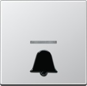 Wippe Symbol KLINGEL alu für beleuchtb.Taster A 590 K1KO AL 