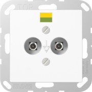 Potential-Ausgl.Steckdose 2 Steckerstifte A 565-2 WW 