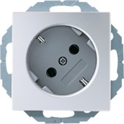 SCHUKO-Steckdose alu 16A 250V 45Grad A 520-45 KI AL 