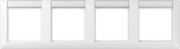 Rahmen 4-fach aws waagerecht AS 5840 NA WW 