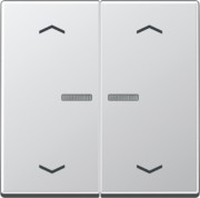 Wippe Symbole alu für Taster 2-fach A 595 KO5MP AL 