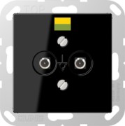 Potential-Ausgl.Steckdose 2 Steckerstifte A 565-2 SW 
