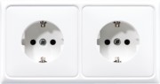 KK-SCHUKO-Steckdose 2-fach 16A 250V CD 522 BF WW 
