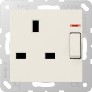 Abschaltbare Steckdose ws 13A 250V 2-pol.u.E A 3171 KO 