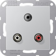 Multimedia-Anschluss alu Cinch/Miniklinke 3,5 MA A 1011 AL 