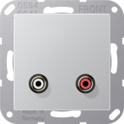 Multimedia-Anschluss alu Cinch/Miniklinke 3,5 MA A 1021 AL 