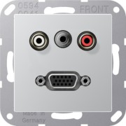 Multimedia-Anschluss alu Cinch/Klinke 3,5/VGA MA A 1072 AL 