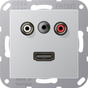 Multimedia-Anschluss alu Cinch/Klinke3,5/HDMI MA A 1082 AL 