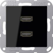 Multimedia-Anschluss sw 2 x HDMI m.Tragring MA A 1133 