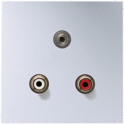 Multimedia-Anschluss alu Cinch/Miniklinke 3,5 MA AL 1011 