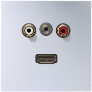 Multimedia-Anschluss alu Cinch/Klinke3,5/HDMI MA AL 1082 