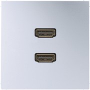 Multimedia-Anschluss alu 2 x HDMI m.Tragring MA AL 1133 