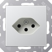 Steckdose alu Schweizer Norm A 1520-13 BF SEV AL 
