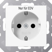 SCHUKO-Steckdose Aufdr.EDV alpinweiß A 1520 EDV WW 