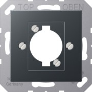 Abdeckung f. XLR-Steckdose anthrazit matt A 568 BF ANM 