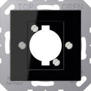 Abdeckung f. XLR-Steckdose schwarz A 568 BF SW 