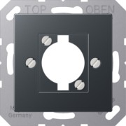 Abdeckung f. XLR-Steckdose anthrazit matt A 568-1 BF ANM 
