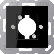 Abdeckung f. XLR-Steckdose schwarz A 568-1 BF SW 