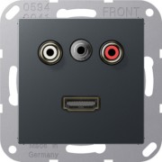 Cinch Aud. Miniklinke HDMI anthrazit matt MA A 1082 ANM 