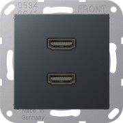 Multimediadose 2 x HDMI anthrazit matt MA A 1133 ANM 