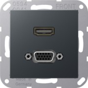 Multimediadose HDMI + VGA anthrazit matt MA A 1173 ANM 