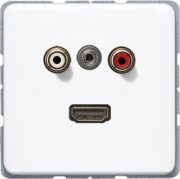 Cinch Aud. Miniklinke HDMI alpinweiß MA CD 1082 WW 